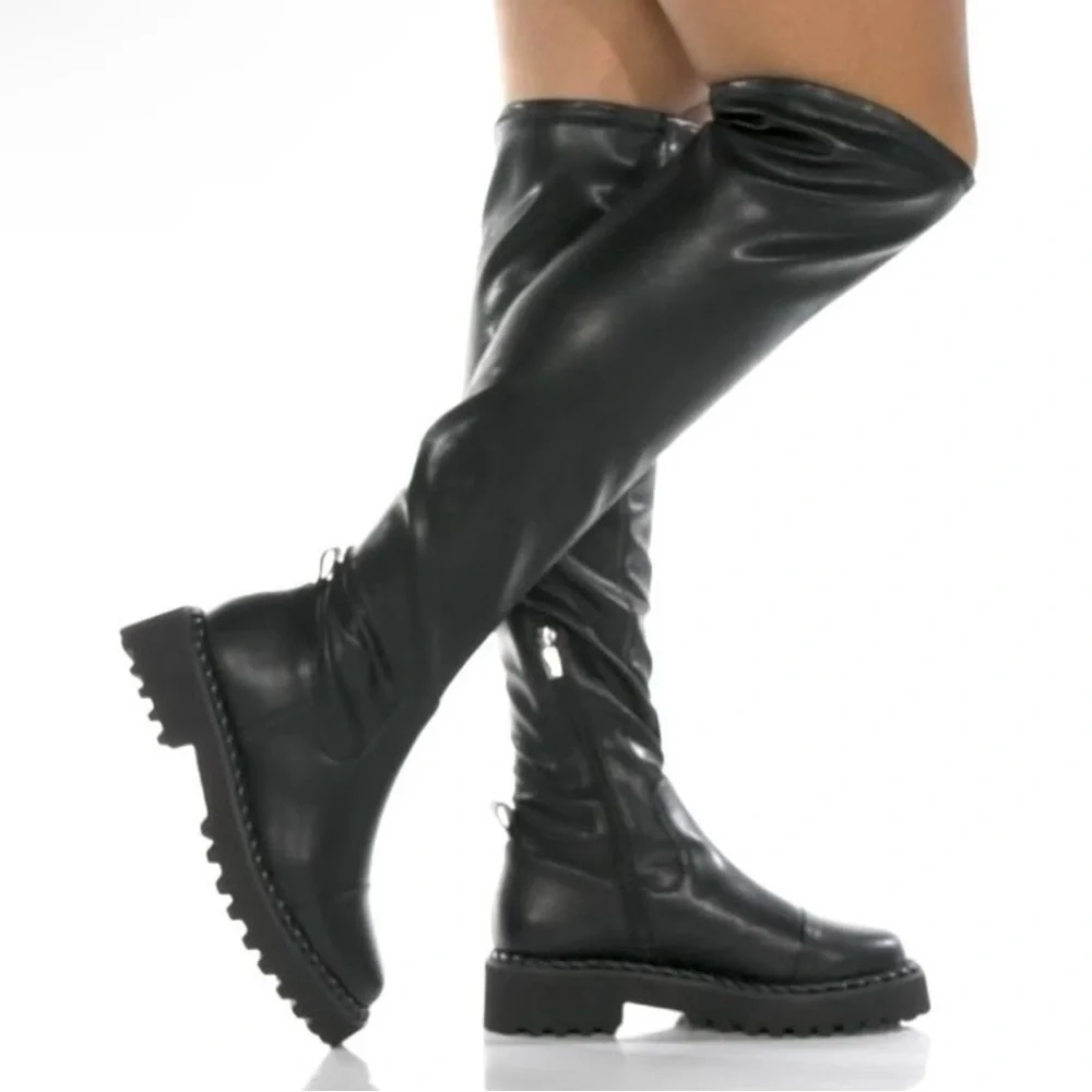 Vince Camuto Melleya Faux Leather Over the Knee Boot size 6.5